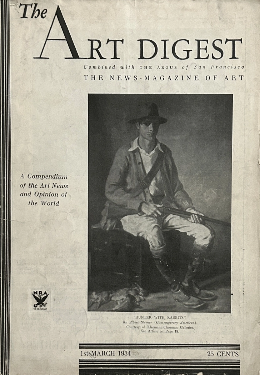 The Art Digest March 1934 at Wolfgang's