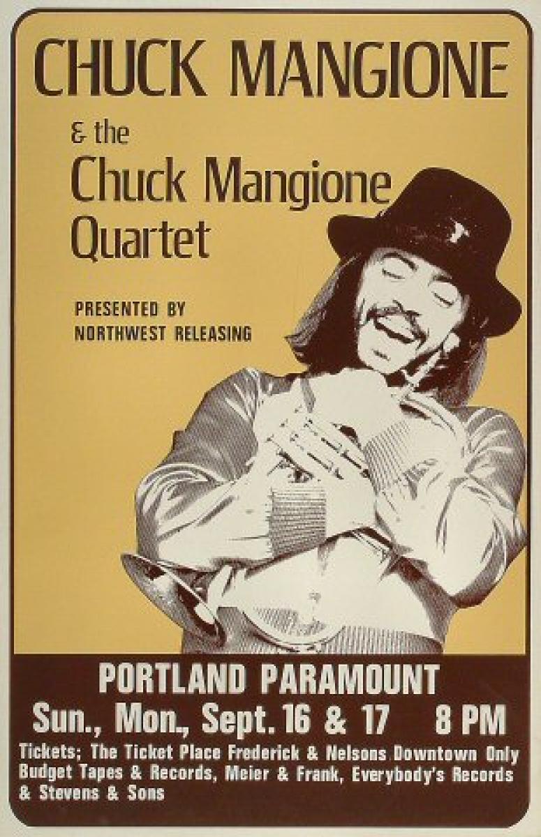 Chuck Mangione Vintage Concert Poster From Paramount Theatre Portland ...