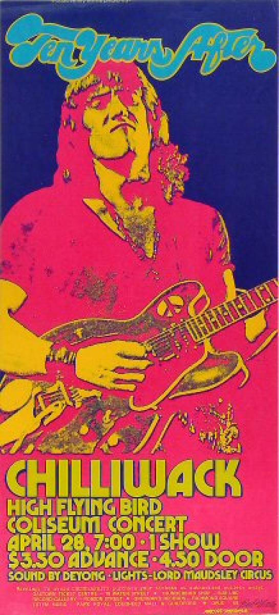 Ten Years After Vintage Concert Poster from Pacific Coliseum