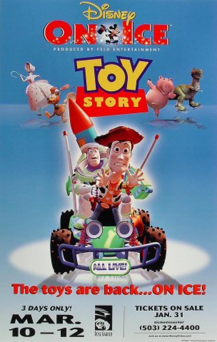 Disney On Ice - Toy Story Vintage Concert Poster from Portland Rose