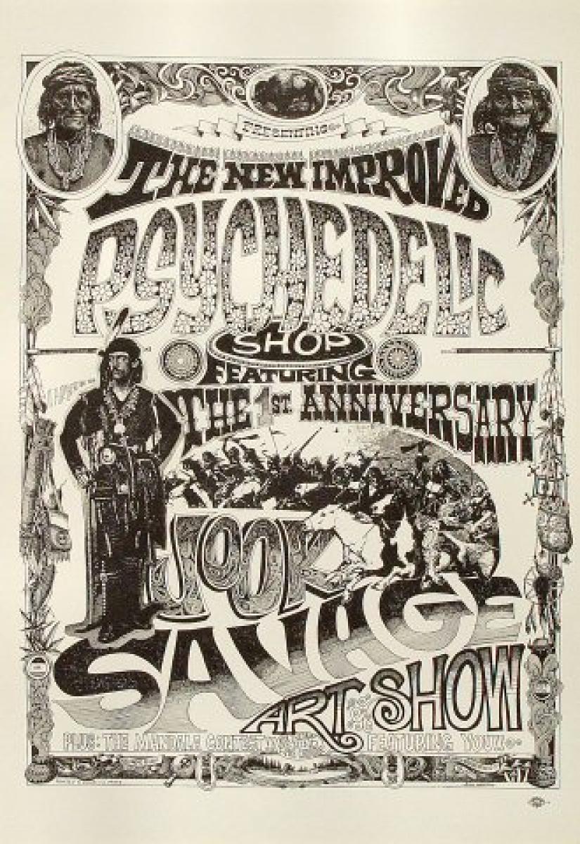The Jook Savages Vintage Concert Poster from Psychedelic Shop, Jan