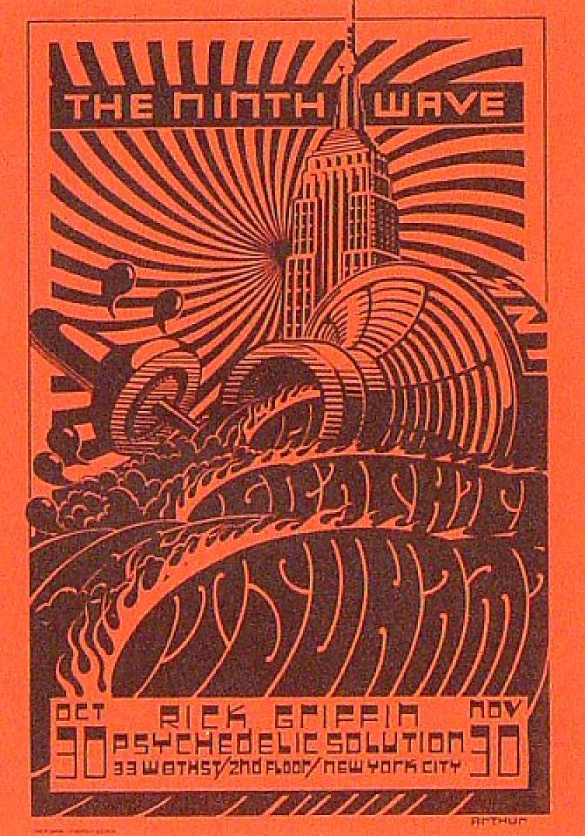 The Ninth Wave Vintage Concert Postcard from Psychedelic Solution, Oct