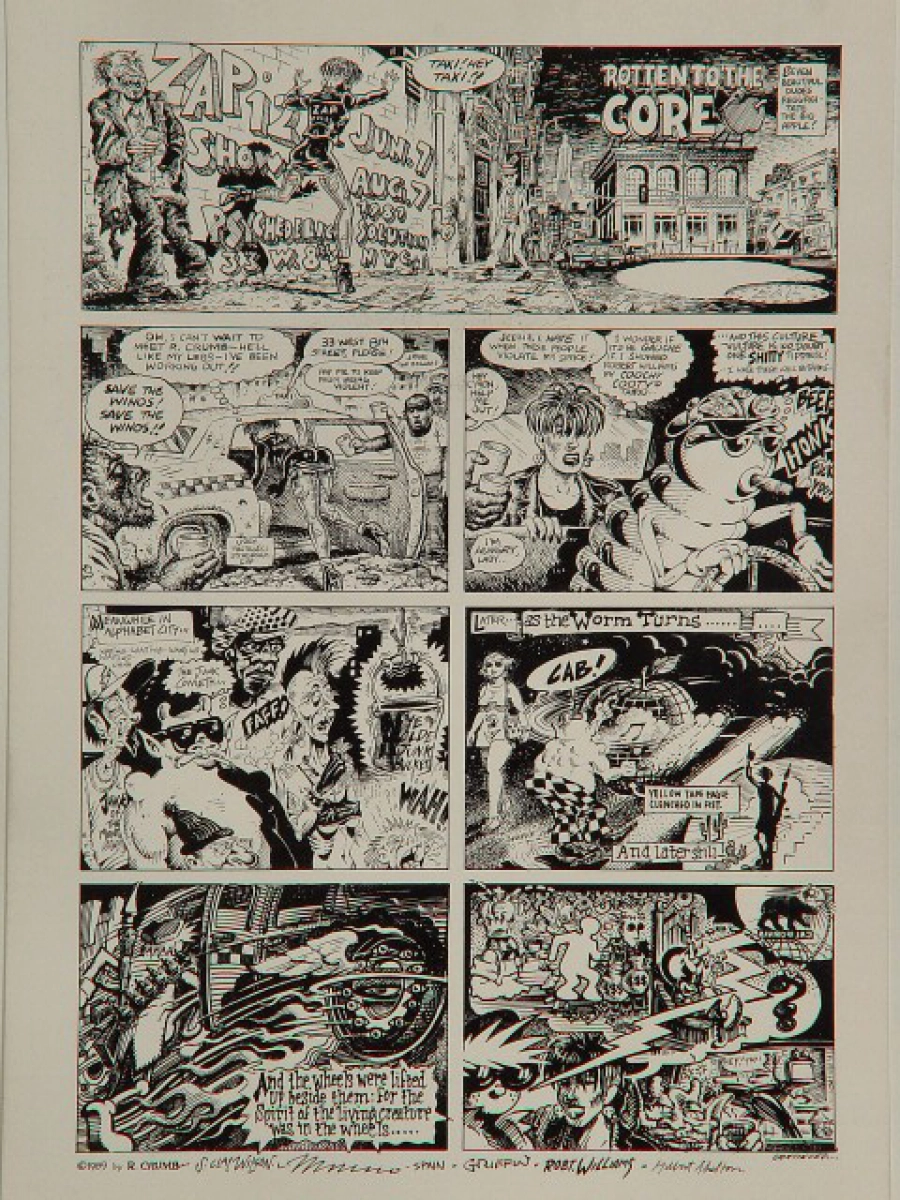 Zap Comics Vintage Concert Postcard from Psychedelic Solution, Jun 7