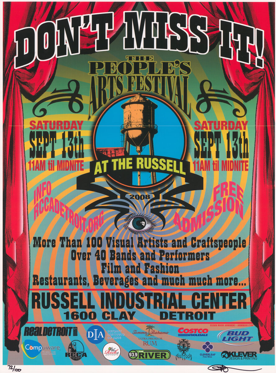The People's Arts Festival Vintage Concert Poster from Russell