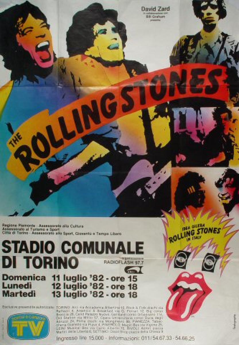 The Rolling Stones Vintage Concert Poster from Stadio Comunale, Jul 11 ...