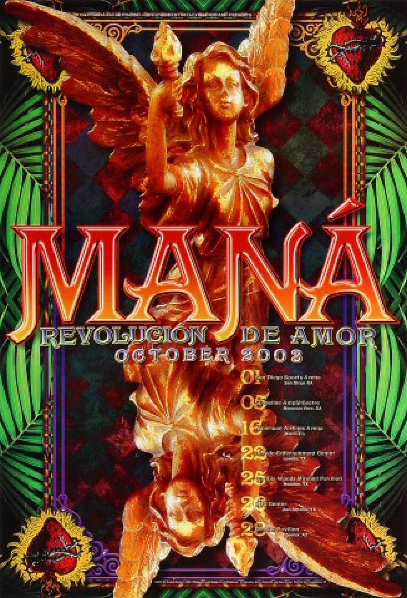Mana Vintage Concert Poster from San Diego Sports Arena, Oct 1, 2003 at
