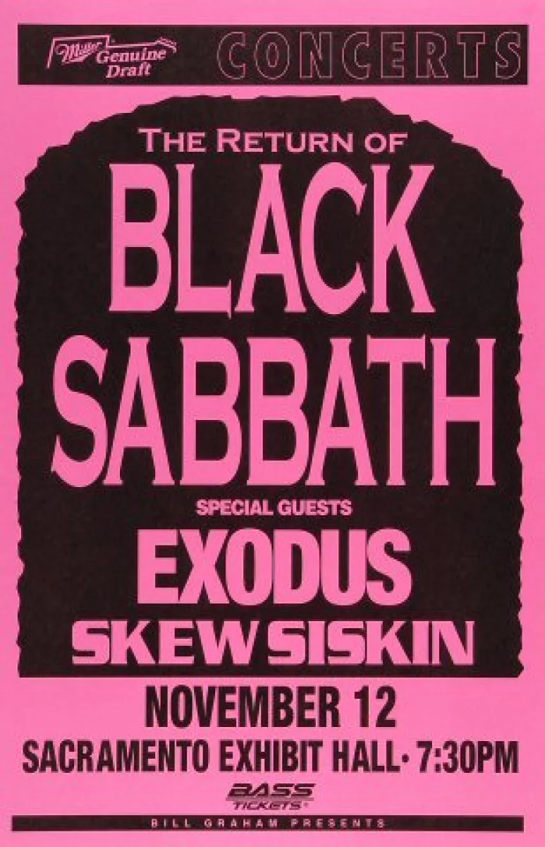 Rock Poster Black Sabbath Details about  / Black Sabbath Concert Poster Vintage Music Poster