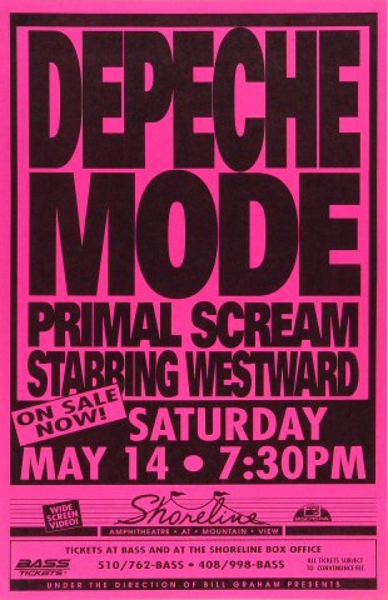 Depeche Mode Vintage Concert Poster from Shoreline Amphitheatre