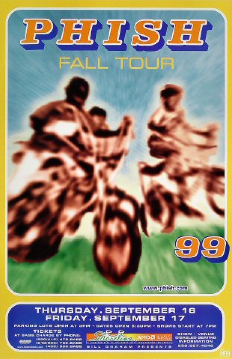 phish ポスター Phish Vintage Concert Poster from Shoreline Amphitheatre