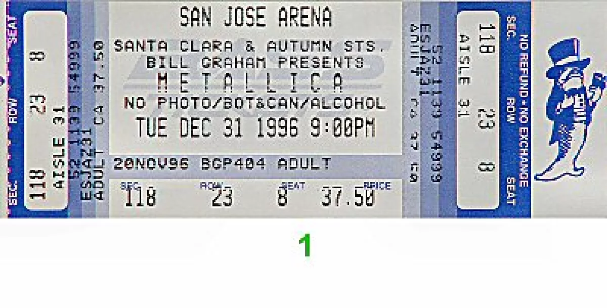 1984 Metallica Flyer and Ticket Stub