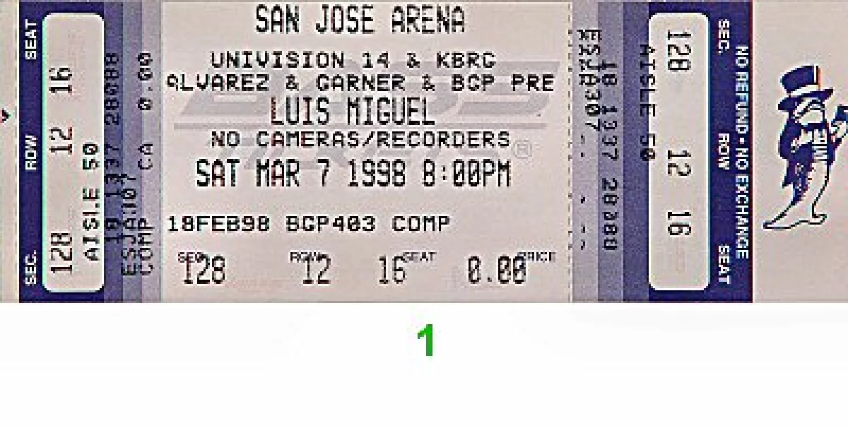 Luis Miguel Tickets Tue, Nov 7, 2023 7:00 pm at Amalie Arena in