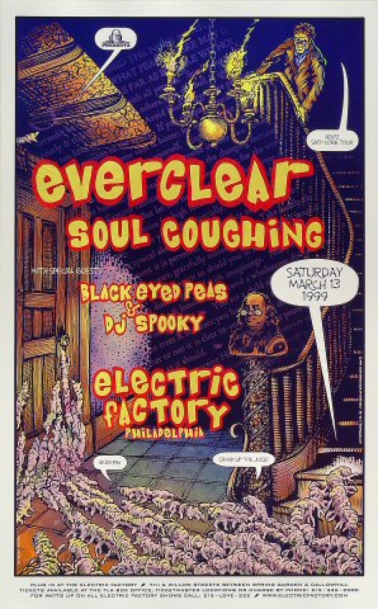 Everclear Vintage Concert Poster from Electric Factory, Mar 13