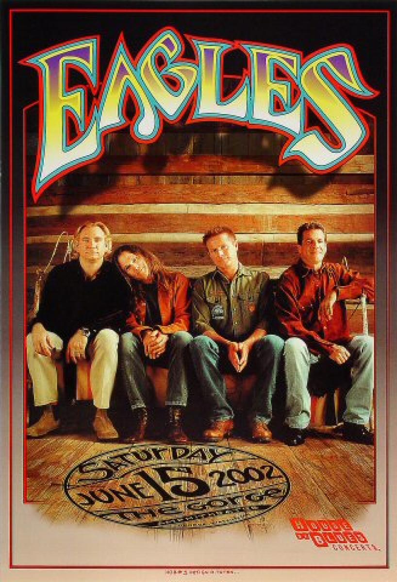 The Eagles Vintage Concert Poster from Amphitheatre, Jun 15, 2002