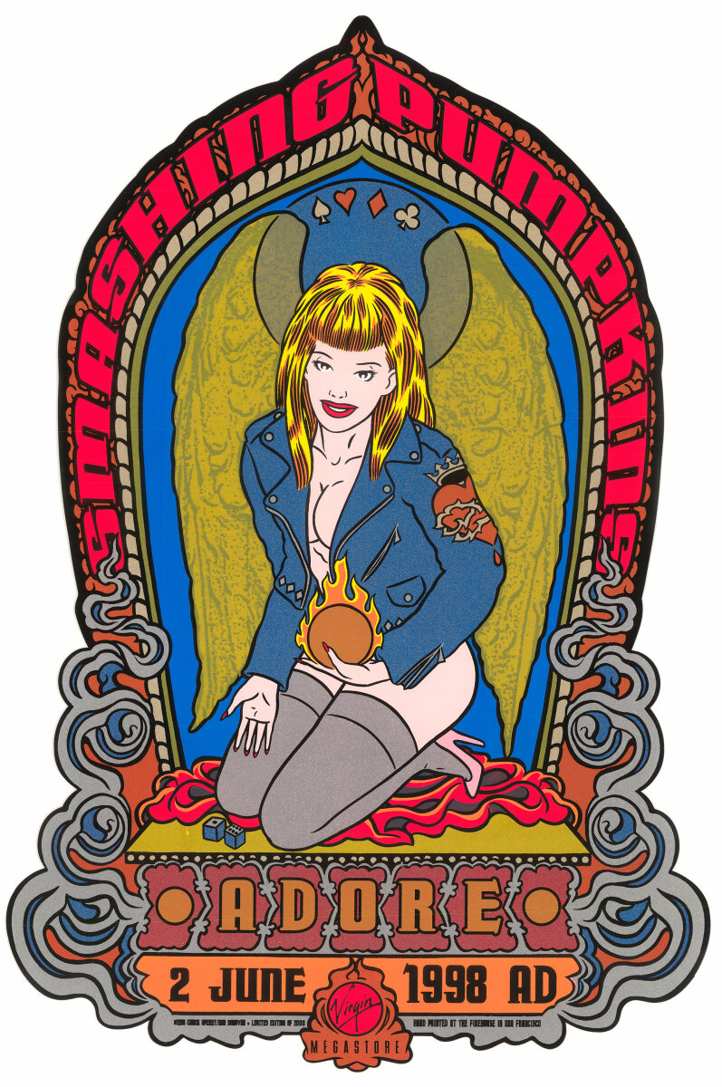KOZIK Smashing Pumpkins ライブ ポスター Frank Kozik -1996 - Smashing Pumpkins Concert Poster