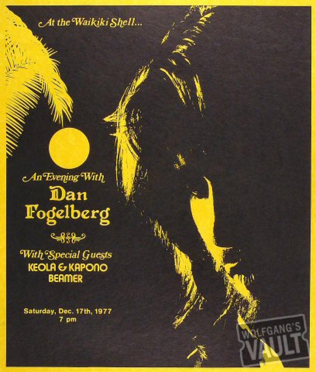 Dan Fogelberg Vintage Tickets at Wolfgang's