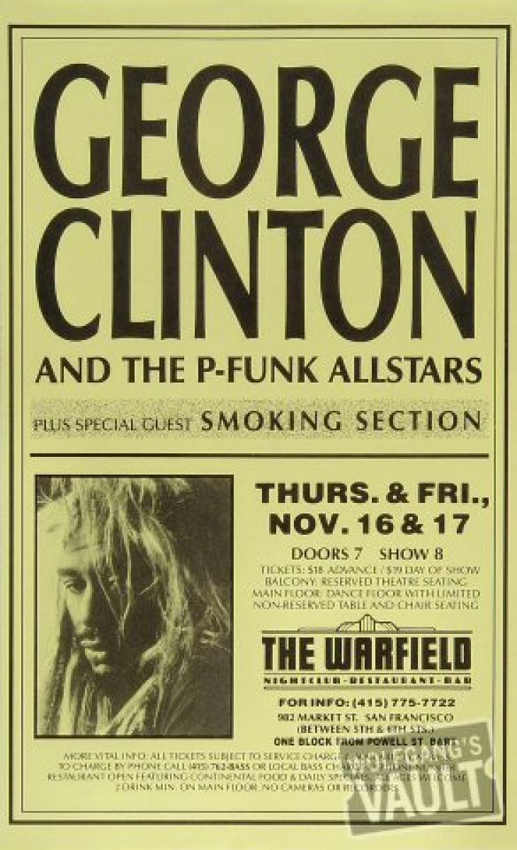 George Clinton & the P-Funk All-Stars Vintage Concert Poster
