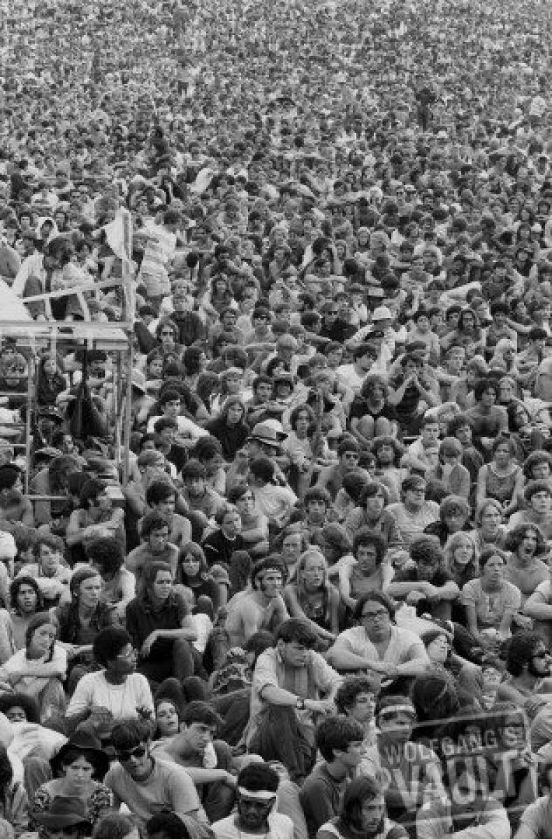 Woodstock Crowd Vintage Concert Fine Art Print from Woodstock, Aug 15 ...