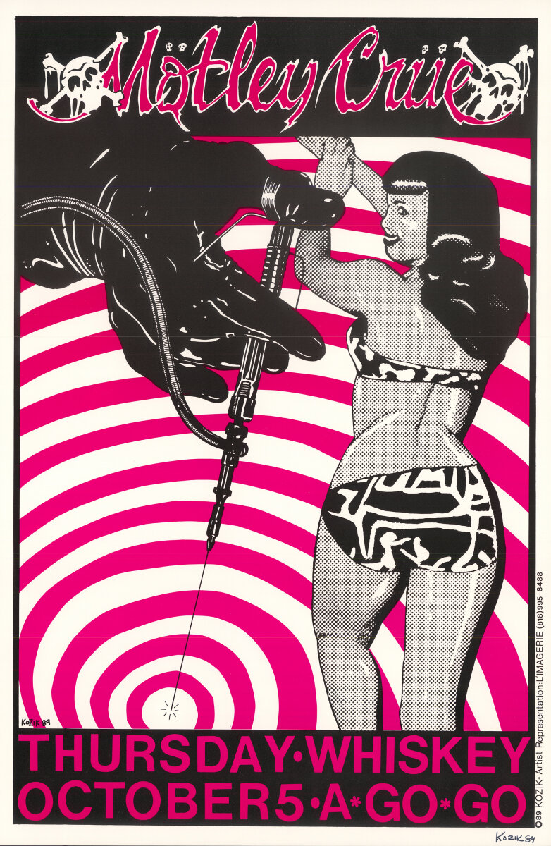 Motley Crue Vintage Concert Poster from Whisky A Go-Go, Oct 5