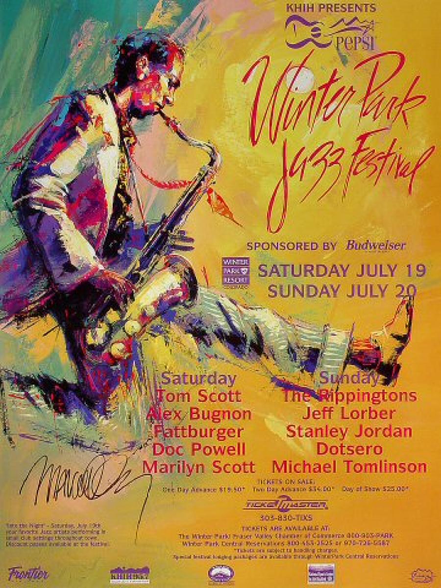 Winter Park Jazz Festival Vintage Concert Poster from Winter Park