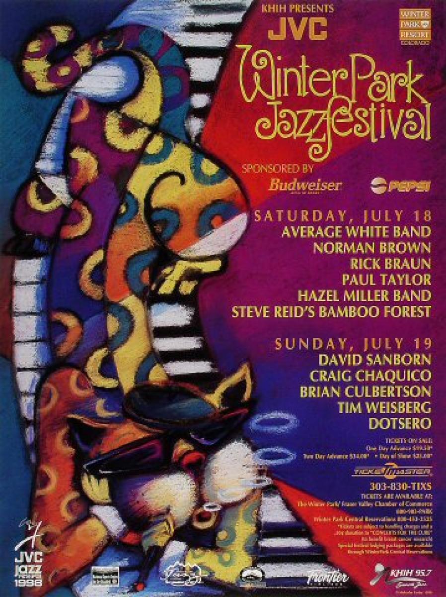 Winter Park Jazz Festival Vintage Concert Poster from Winter Park