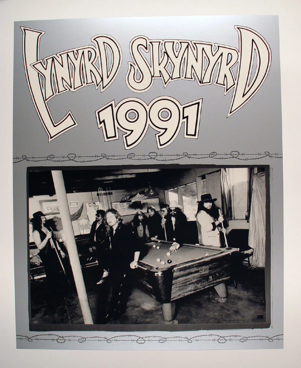 Lynyrd Skynyrd Vintage Concert Poster, 1991 at Wolfgang's