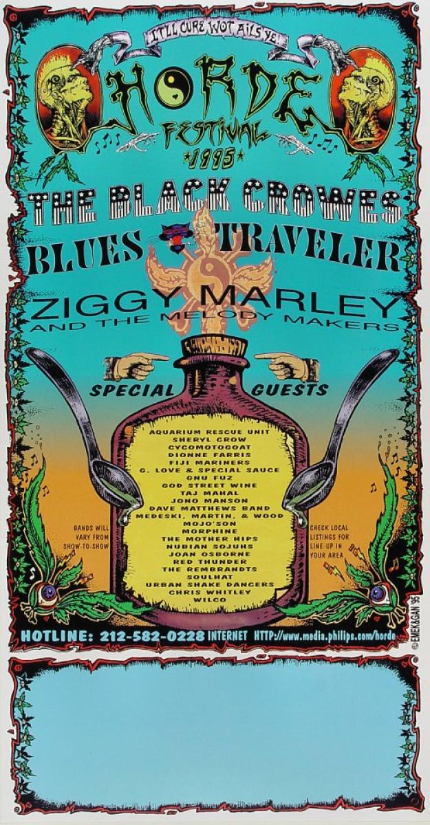 H.O.R.D.E. Festival Vintage Concert Poster, 1995 at Wolfgang's