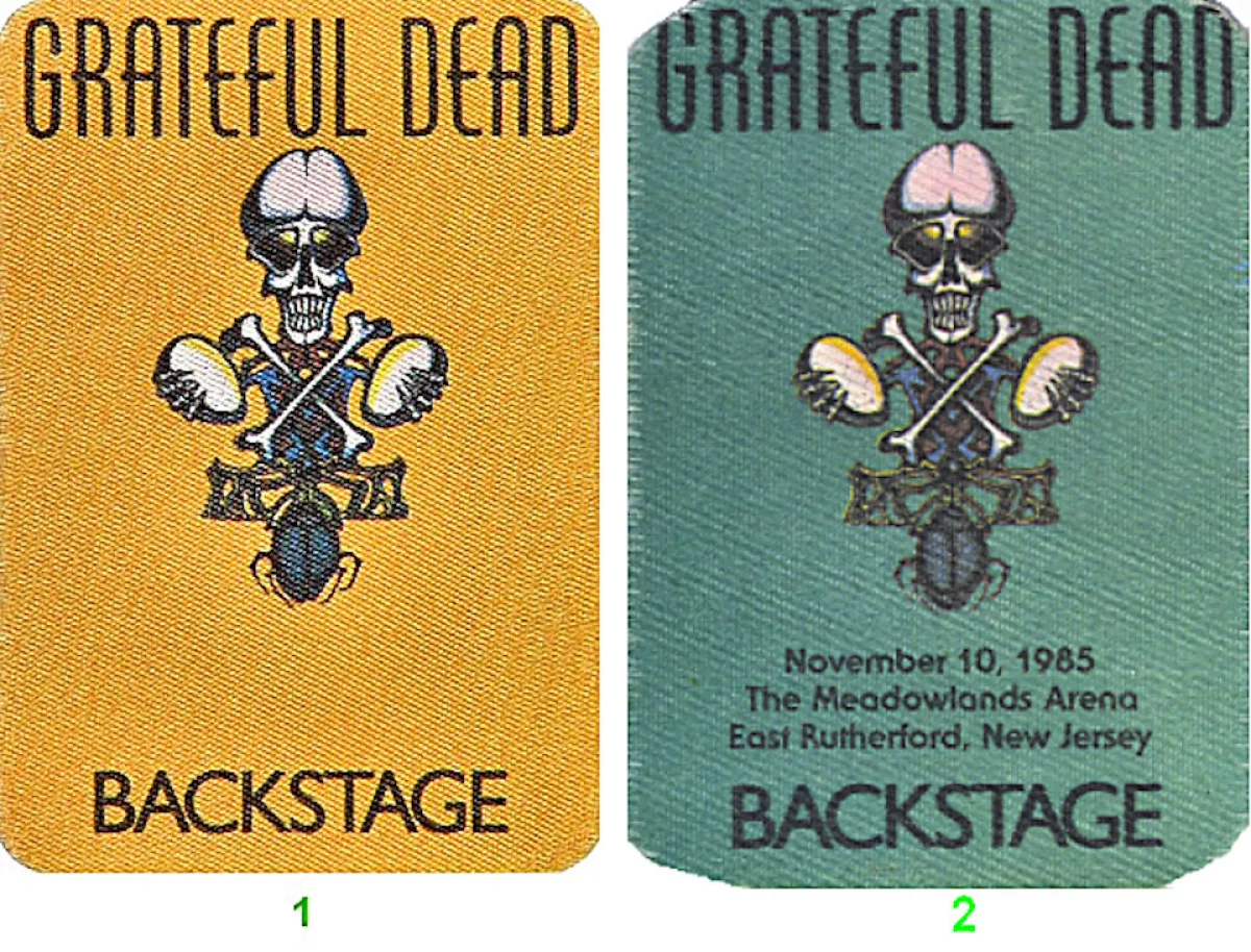 Grateful Dead Backstage Pass At Wolfgang S