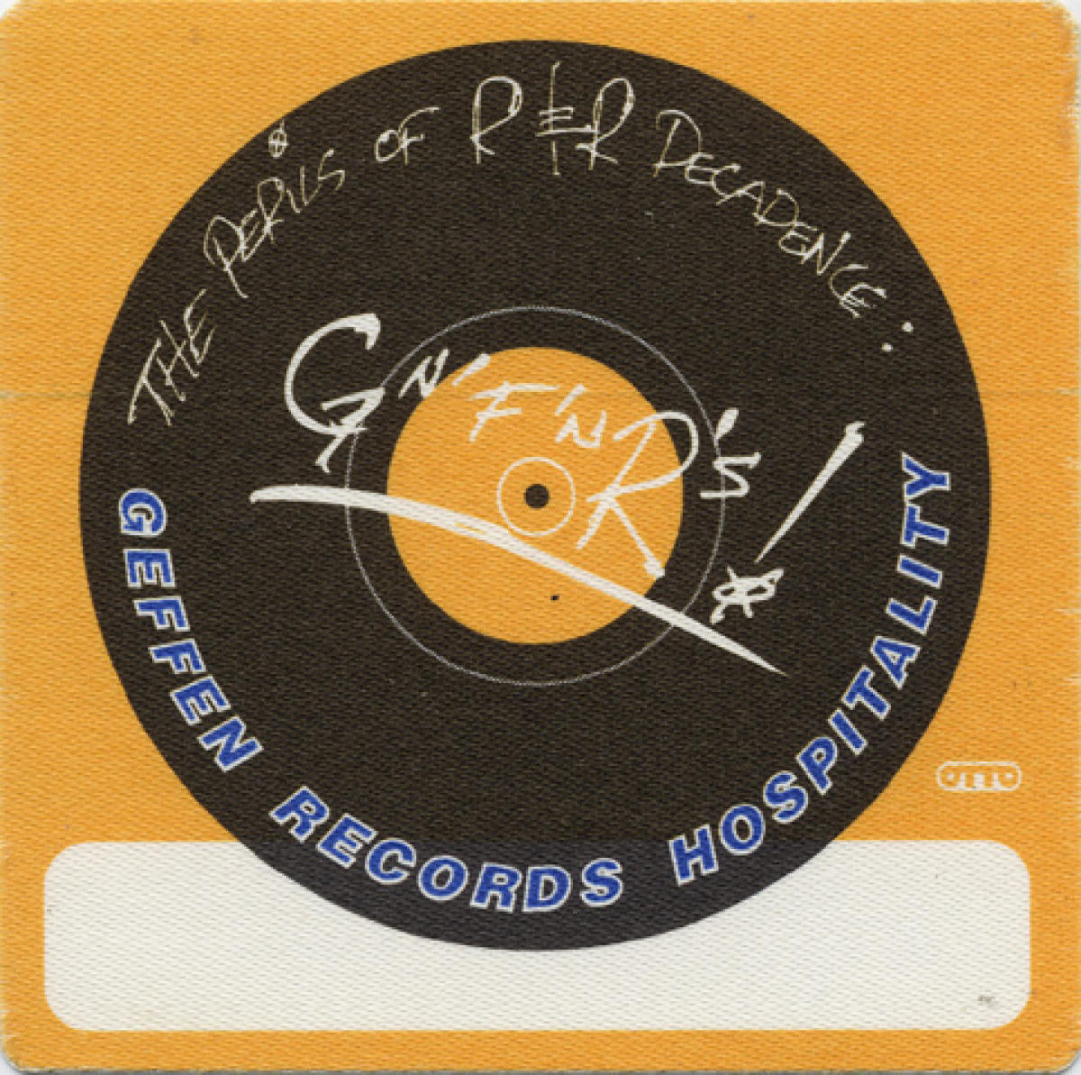 Guns N' Roses Backstage Pass, 1993 at Wolfgang's