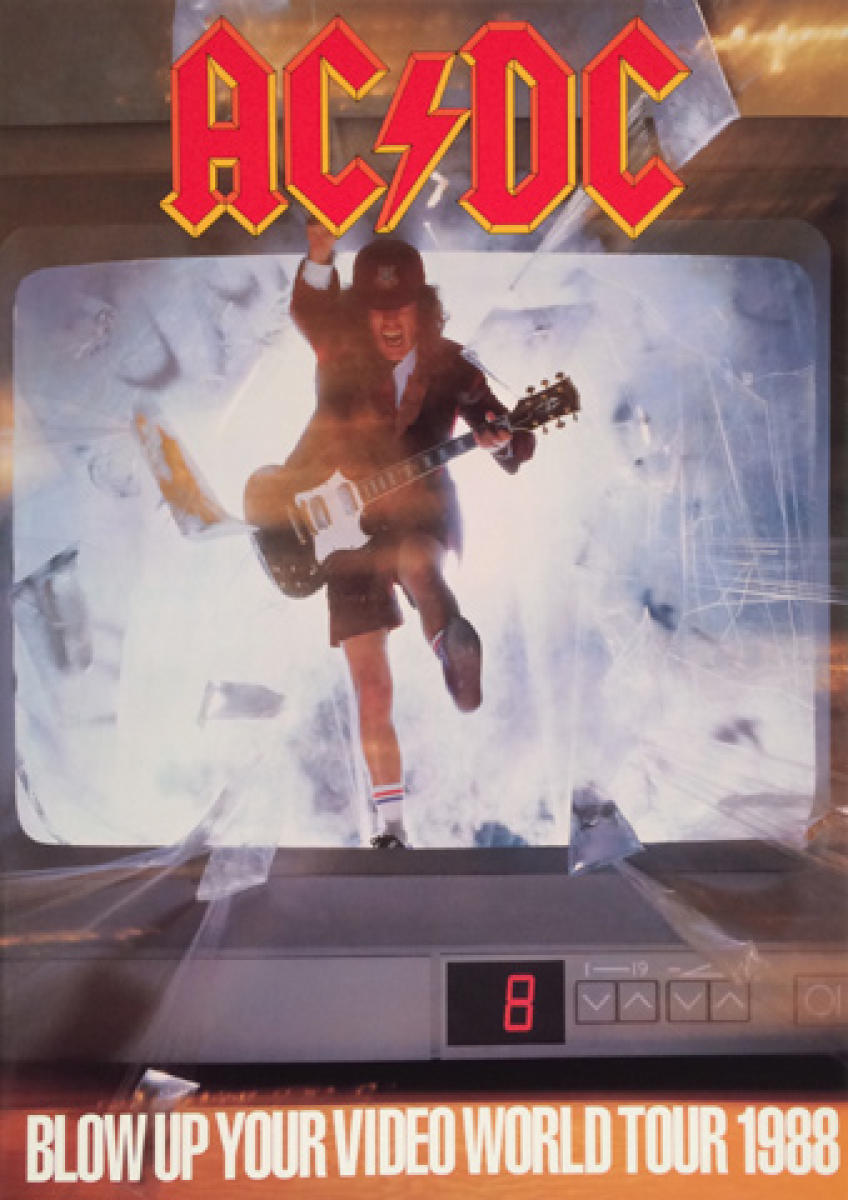 AC/DC Vintage Concert Program, 1988 at Wolfgang's