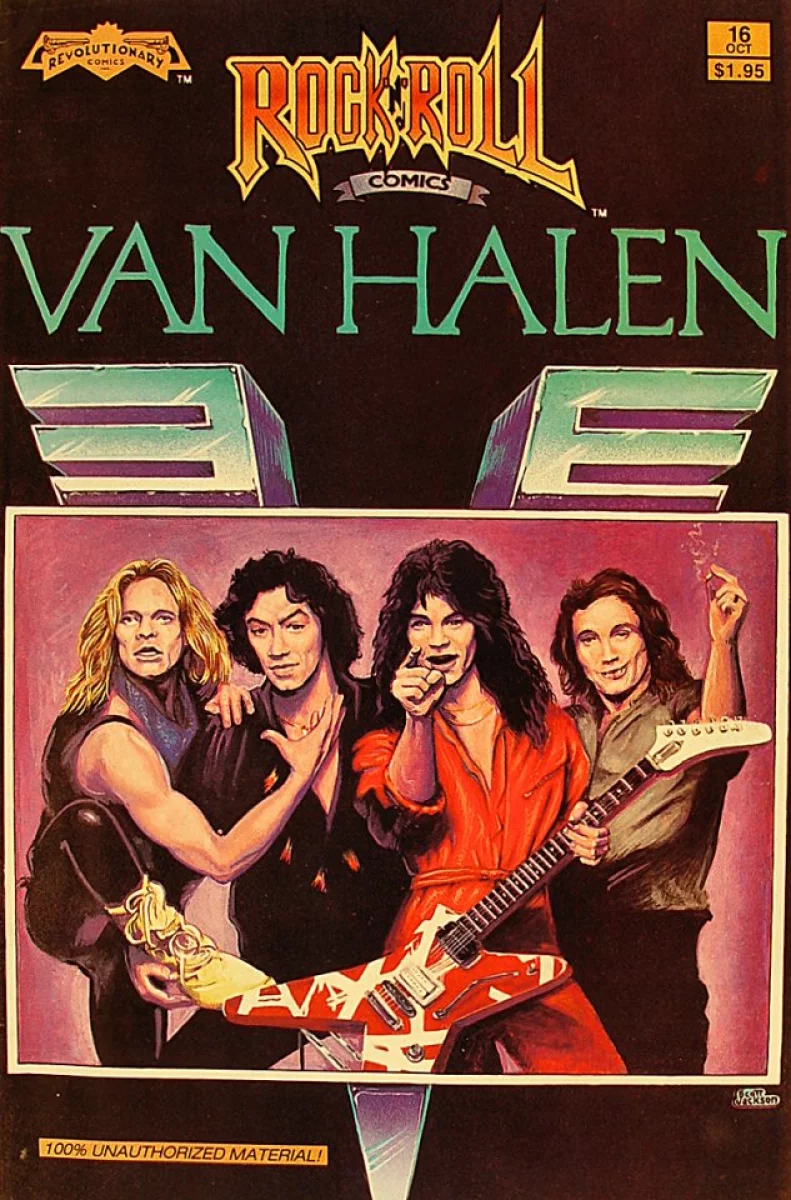 1990 VAN HALEN COMIC BOOK ROCK 'N' ROLL  RARE !! REVOLUTIONARY COMICS HAGAR
