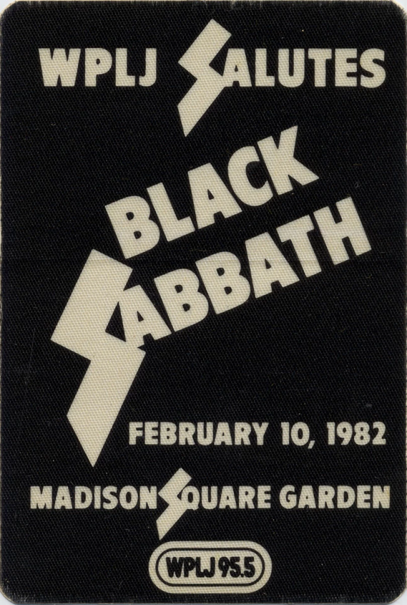 Black Sabbath Backstage Pass From Madison Square Garden Feb 10 19 At Wolfgang S