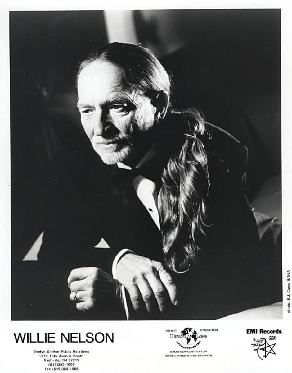 Willie Nelson Vintage Concert Photo Promo Print At Wolfgangs 