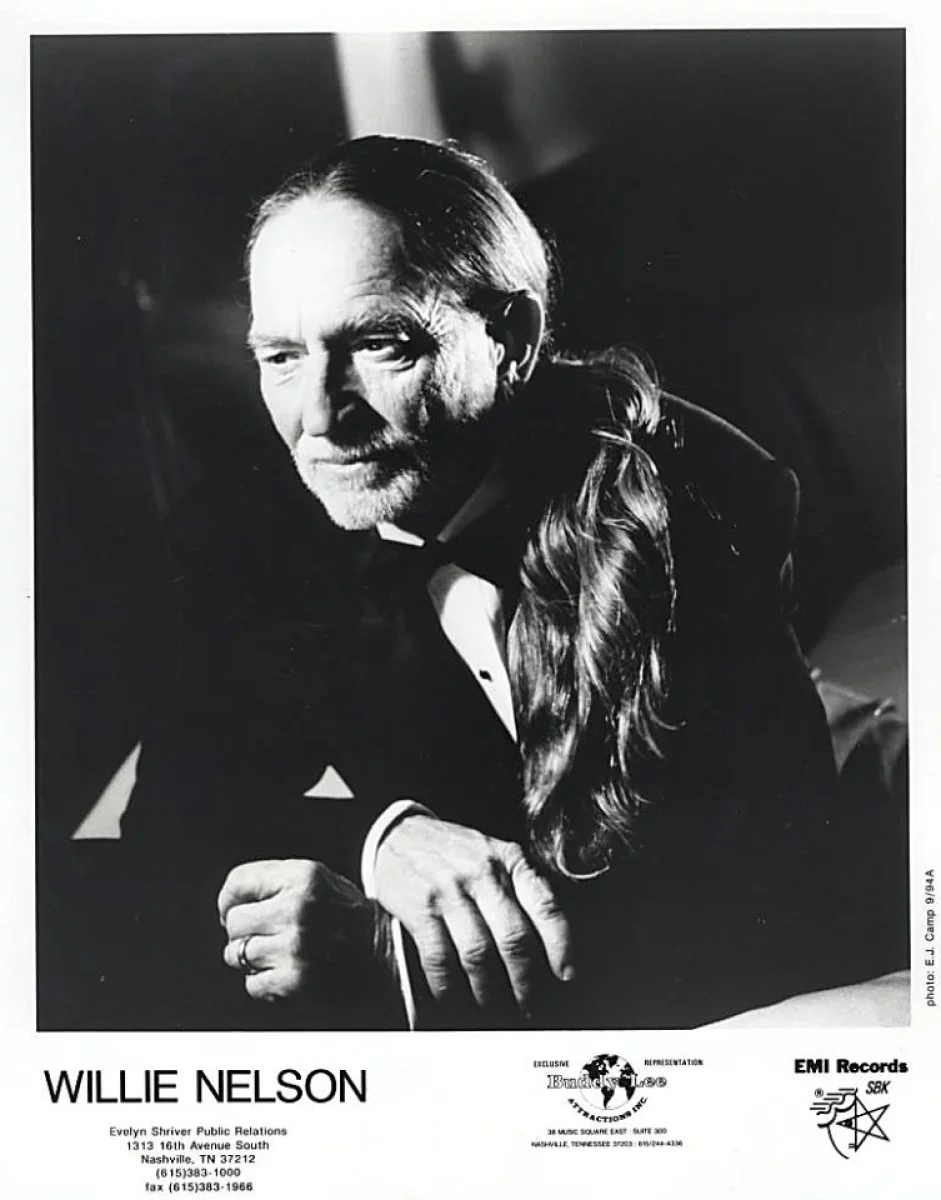 Willie Nelson Vintage Concert Photo Promo Print at Wolfgang's