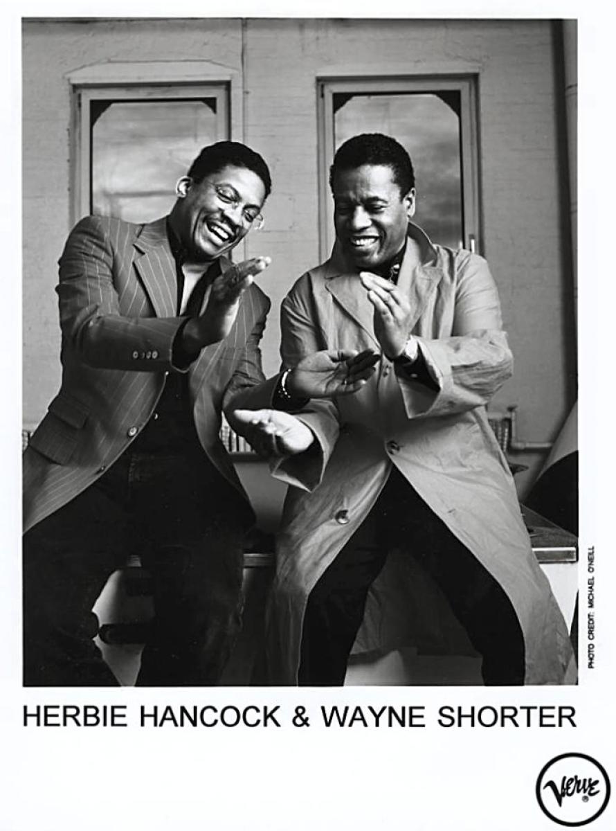 Herbie Hancock & Wayne Shorter Vintage Concert Photo Promo Print at