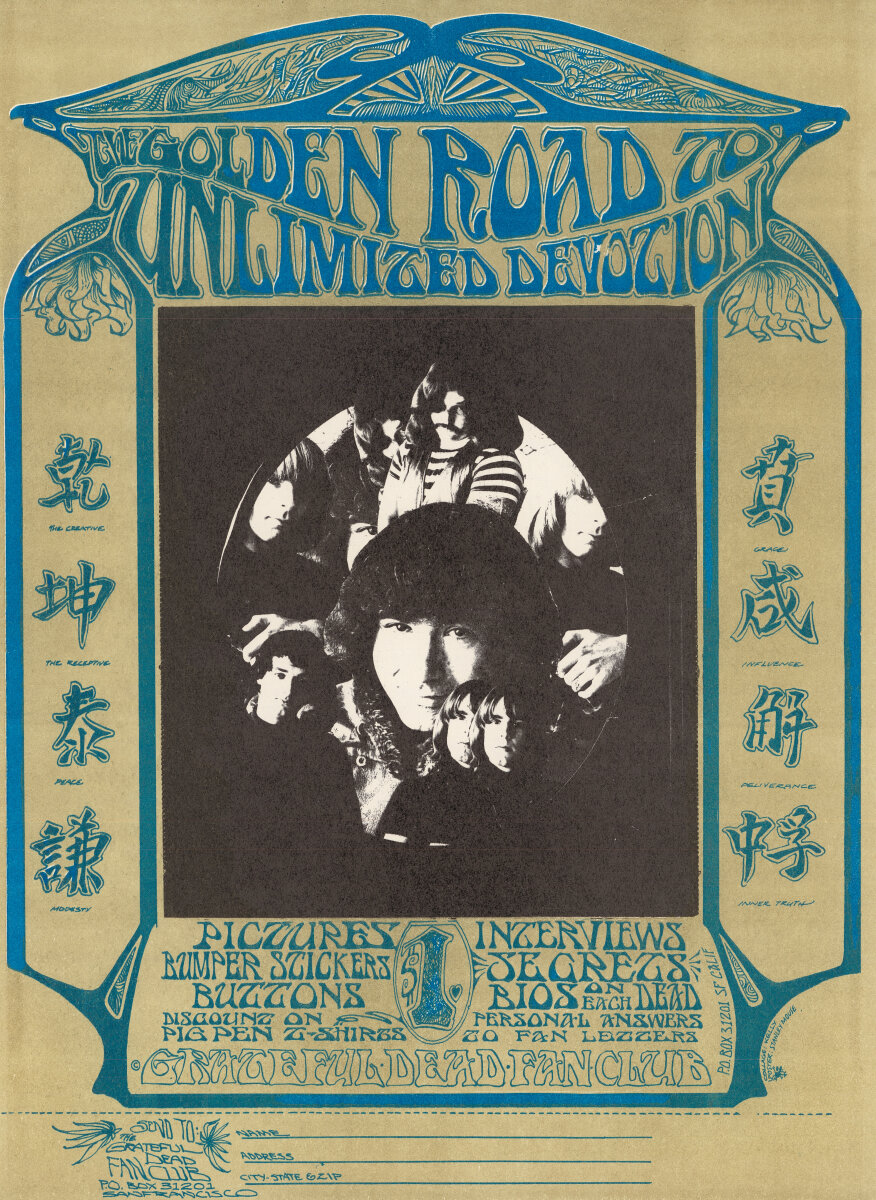 Grateful Dead Vintage Concert Handbill, 1967 at Wolfgang's
