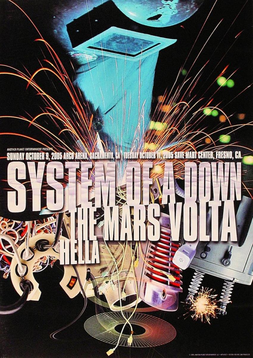 System Of A Down Vintage Concert Poster From Arco Arena Oct 9 2005 At   System Of A Down Poster Oct 9 2005 