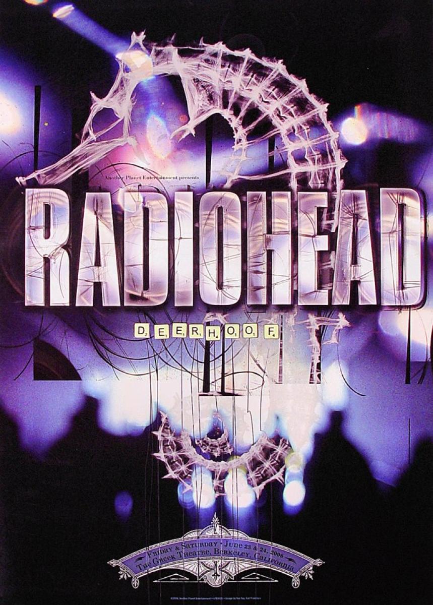 Radiohead Vintage Concert Poster from Greek Theatre, Jun 23, 2006