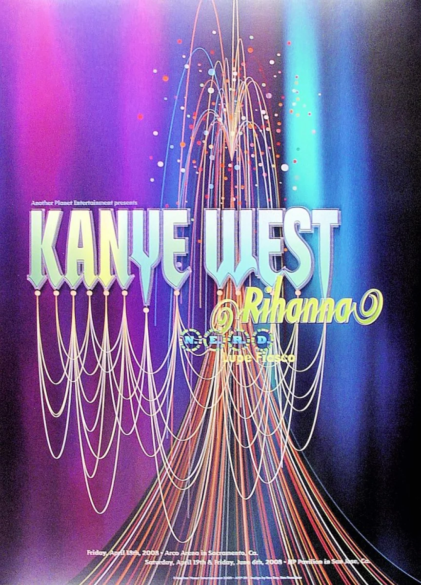 Kanye West Vintage Concert Poster from Arco Arena, Apr 18, 2008 at  Wolfgang's
