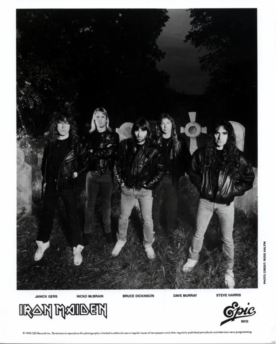 Iron Maiden Vintage Concert Photo Promo Print, 1990 at Wolfgang's