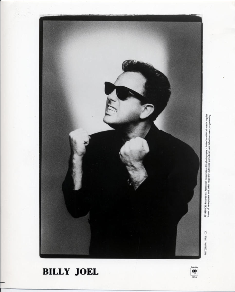 Billy Joel Vintage Concert Photo Promo Print, 1989 at Wolfgang's