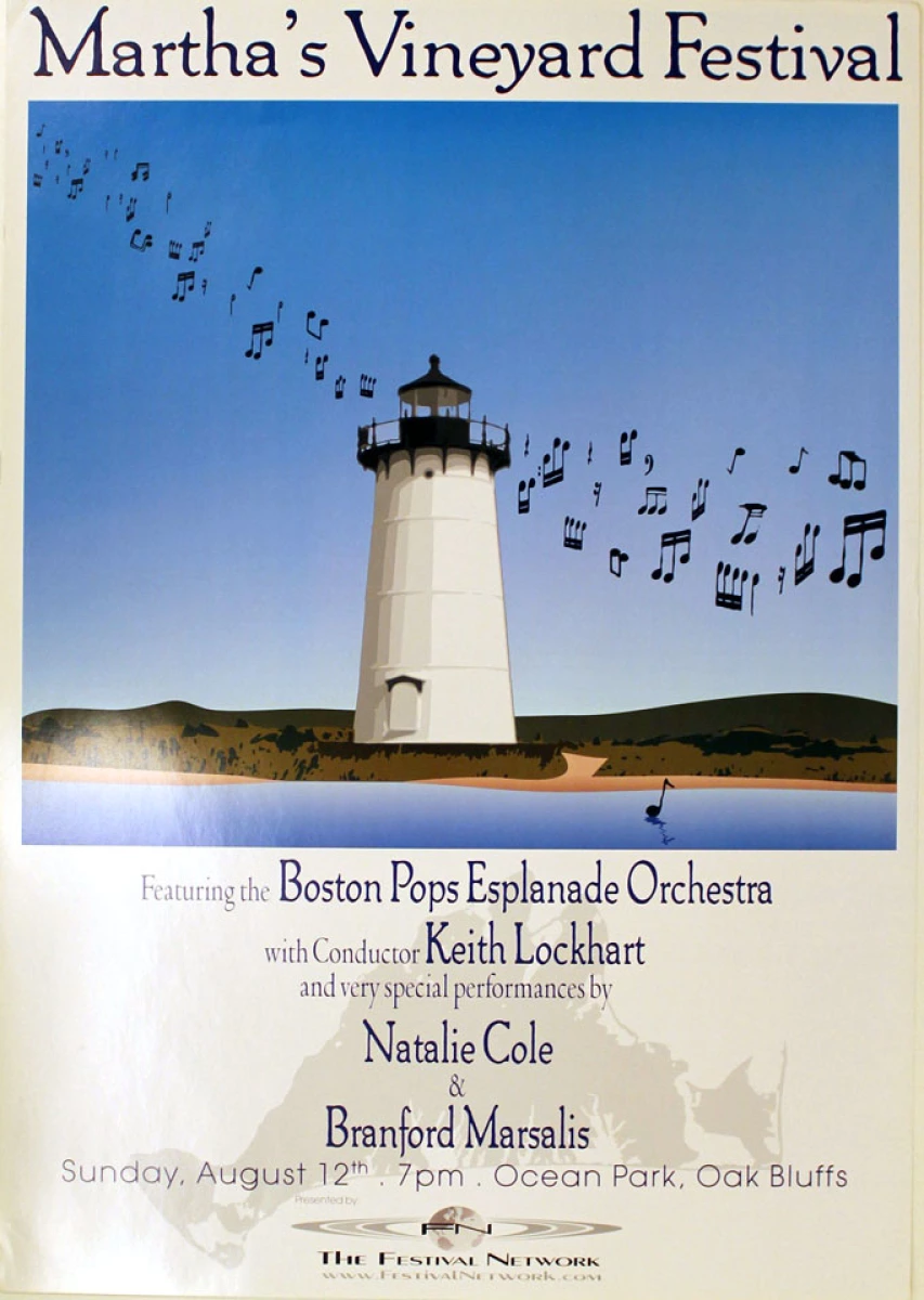 Martha's Vineyard Festival Vintage Concert Poster from Ocean Park, Aug