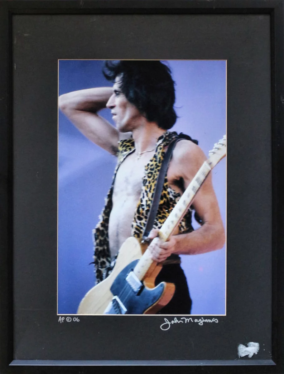 Art print POSTER Keith Richards Posing with Electric Guitar