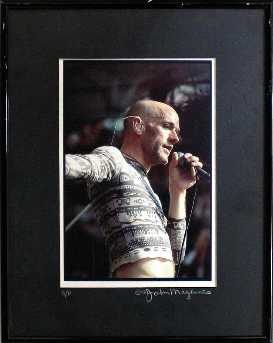 Michael Stipe Vintage Concert Photo Framed Fine Art Print at Wolfgang's