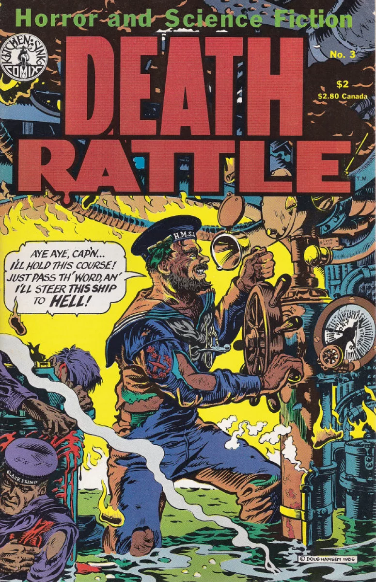 Kitchen Sink Death Rattle (1985 2nd Series) 3 Vintage Comic, 1986 at