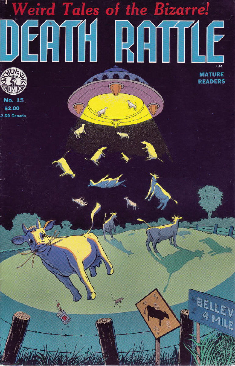 Kitchen Sink Death Rattle (1985 2nd Series) 15 Vintage Comic, 1988 at