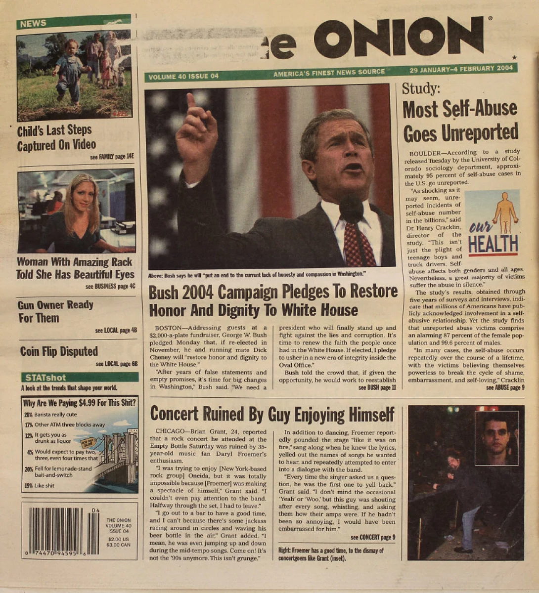 The Onion | January 29, 2004 At Wolfgang's