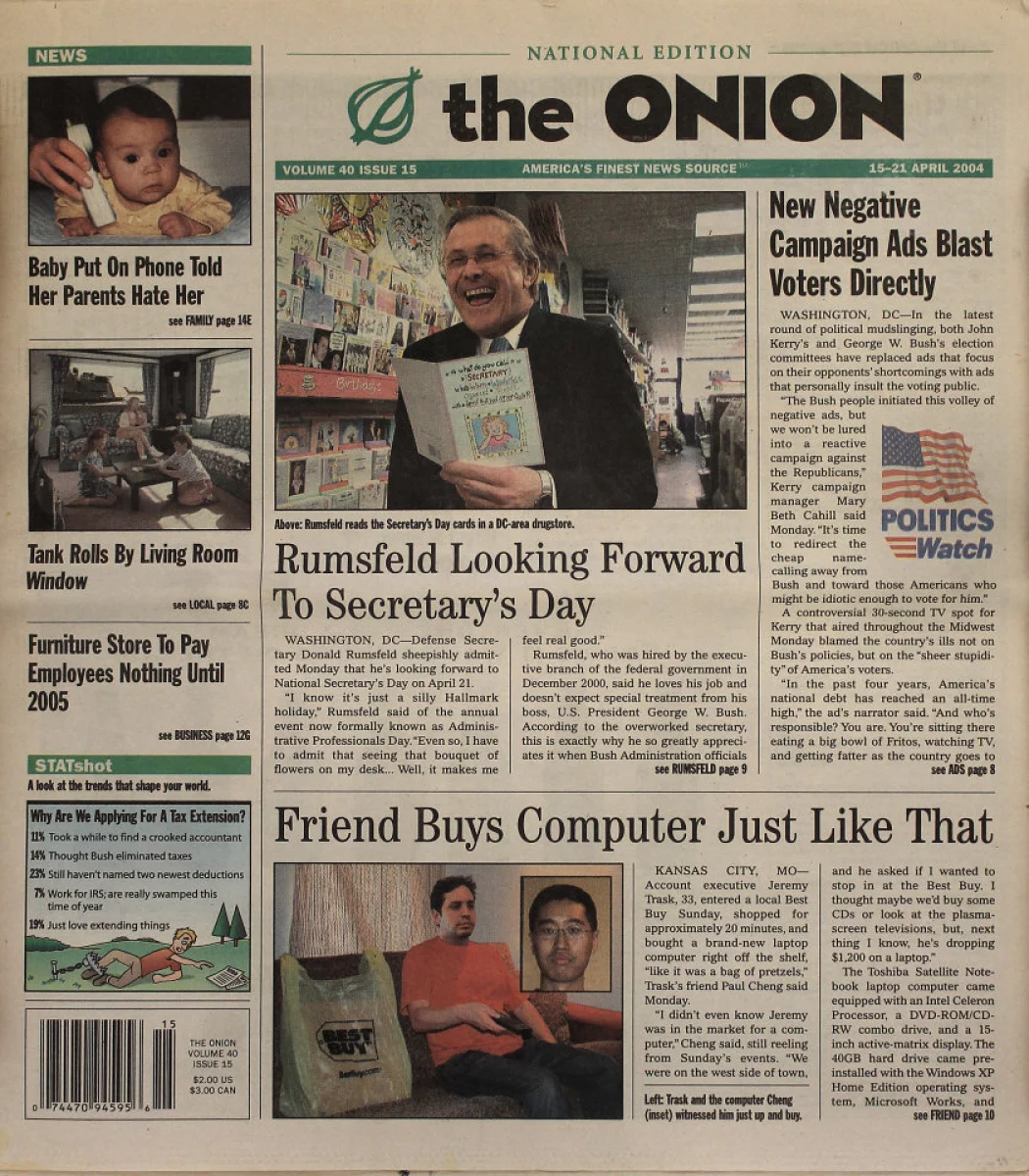 The Onion | April 15, 2004 At Wolfgang's