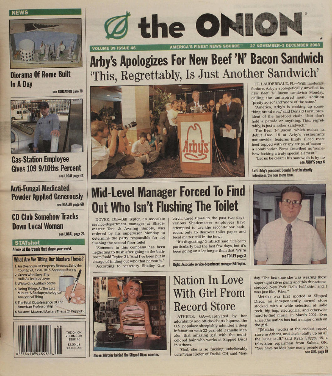 The Onion November 27, 2003 at Wolfgang's