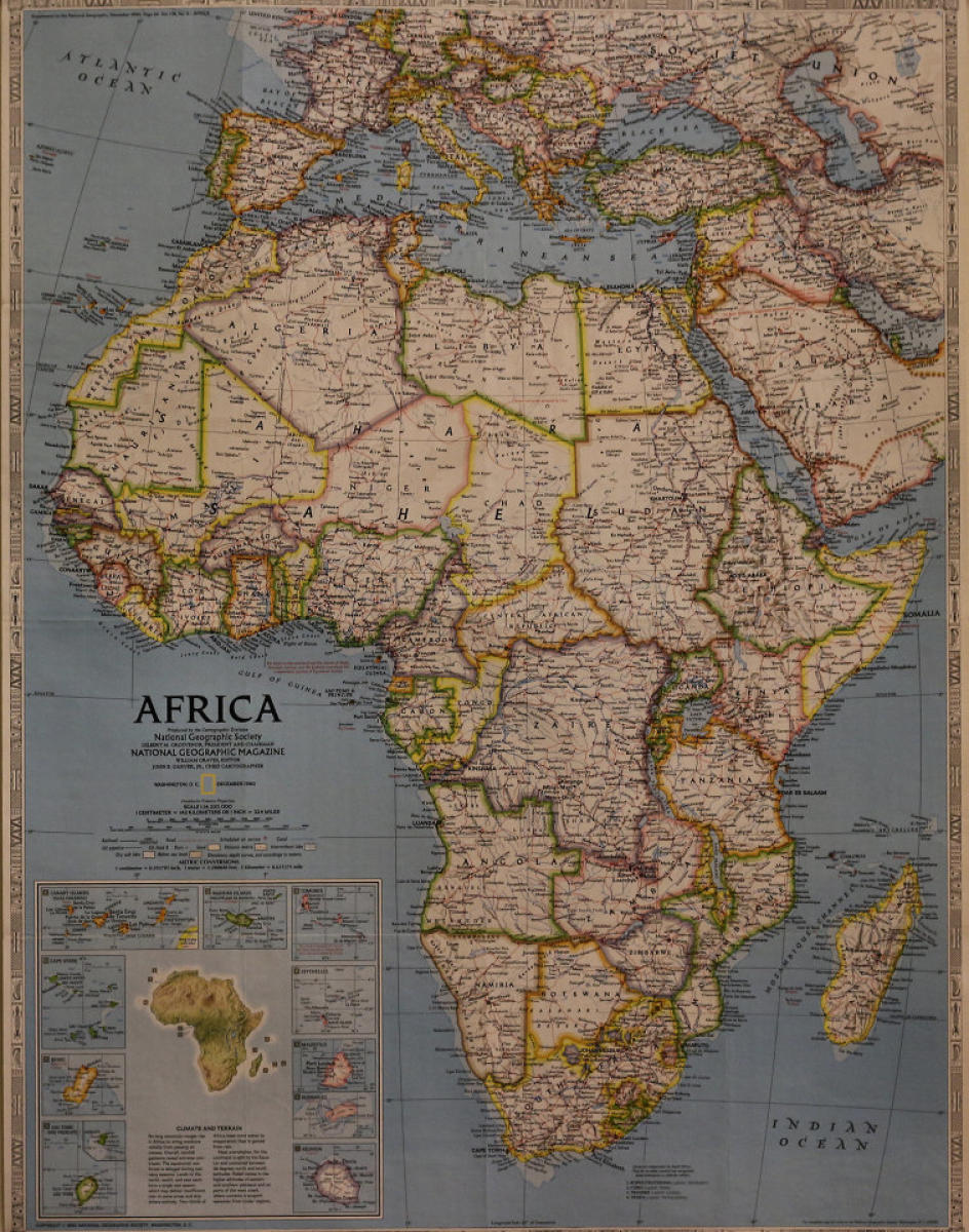 Map of Africa Vintage Concert Poster, 1990 at Wolfgang's