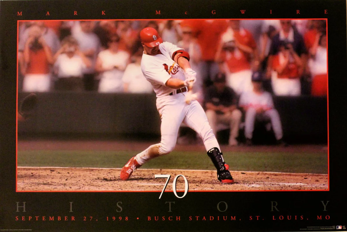 Mark McGwire 70 History Vintage Concert Poster, 1998 at Wolfgang's